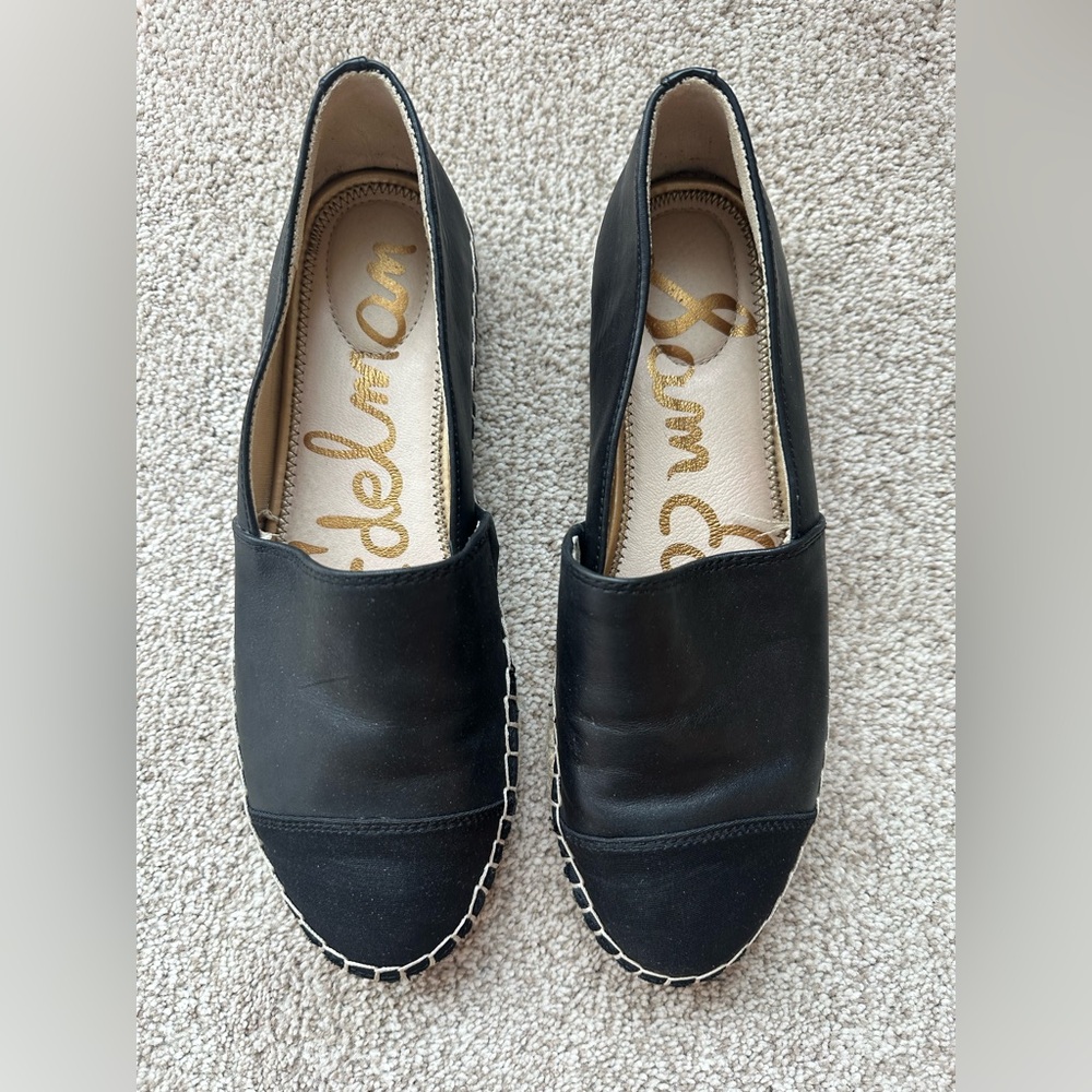 Sam Edelman black espadrille flats size 9
